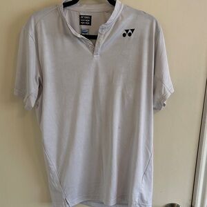 Yonex Men's M Stylish White Polo Fit Shirt